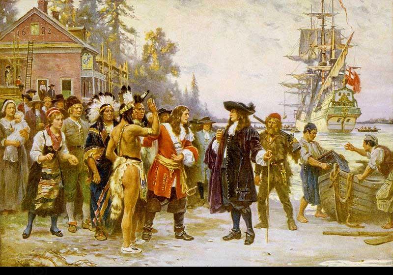 Jean Leon Gerome Ferris The Landing of William Penn oil painting picture